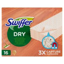 Panni Legno Dry Swiffer – 16 pezzi – Panni di ricambio per la pulizia del legno – Catturano polvere e sporco – Contengono cera d'api