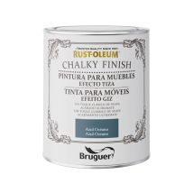 Vernice effetto gesso Blu Oceano 750ml – Pittura ad acqua per legno, metallo, pietra, argilla, gesso, plastica – Bruguer