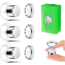 Aamunpa - Set Of 3 Magnetic Soap Dish, Suction Cup Soap Dish - Strong Attachment, No Drilling, Shower Soap Holder, Stainless Steel Magnet Soap Dish 
