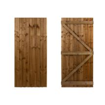 Arbor Garden Solutions - Featheredge Wooden Garden And Side Gates (v1) (h-1500, W-950, Brown Finish)