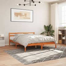 Bed Frame Without Mattress Wax Brown 180x200 Cm Super King Solid Wood Pine Vidaxl