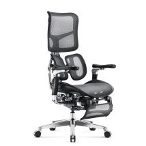 Brave V-kinetic Bürostuhl Ergonomisch Schreibtischstuhl Chefsessel Mit Fußstütze 5d Armlehnen Netzstoff Lendenwirbelstütze Verstellbarer Sitz 