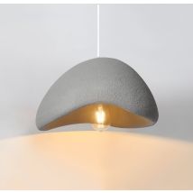 Wottes - Modern Pendant Lamp Indoor Ceiling Lamp Adjustable Hanging Lamp Grey Chandelier Lampshade Ø20cm