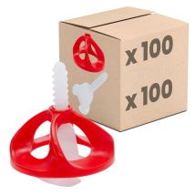 Système De Nivellement De Carreaux, Set D'Aide À La Pose, Outil De Carreleur, Ergonomique - 1mm Set : 200pcs, 100 Pattes + 100 Capuchons - Dalsys