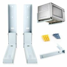 Extendable White Wall Brackets For Microwave, Tv, Aquarium, Wall-mounted Steel Rack, Holds Up To 40kg