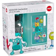 Emsa Kinder Set Trinkflasche 0,4l Brotdose Monster 518138