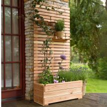 Jagram - Wooden Garden Raised Bed Planter Trellis Venetian Larix Larch 120x90x43cm