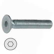 Ucafix - Tornillo Rosca Metal Allen Din 7991 Zinc Metrica M-6 Largo 50nm