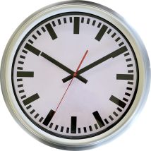 Funk-Außenuhr – wasserdicht – Metallgehäuse – Echtglas – 46 cm Durchmesser – EUROTIME