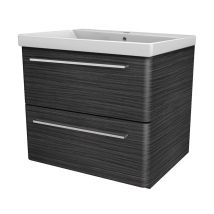 K8 Badmöbel Set 2-teilig, 60cm, Schwarz, Keramikbecken'-'90159145 - Lanzet