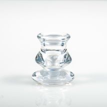 Portacandele in vetro elegante – Altezza 5,5 cm – Diametro 5,5 cm – Pajoma