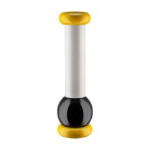 Alessi – Wood Pepper Mill Yellow – Hand-Turned Italian Beech Wood – Eco-Friendly Finish – 9 x 9 x 27 cm – 0.55 kg