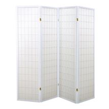 WEBMARKETPOINT – Biombo de papel de arroz blanco con 4 puertas – 45 cm largo, 2 cm espesor, 180 cm altura