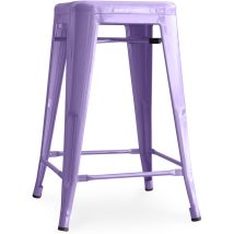 Sgabello Da Bar - Design Industriale - 60cm - Nuova Edizione - Stylix Viola Pastello