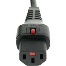 Kash Sicherungs-steckverbinder Kaltgeräte-buchse C13 - Schutzkontakt-winkelstecker Schwarz 2.00 M