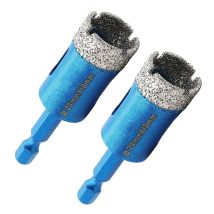 Diamantbohrer 20mm(2pcs), Sechskant-schaft Diamant Lochsäge Bohrer Set Für Feinsteinzeug Keramik Stein Granit Marmor