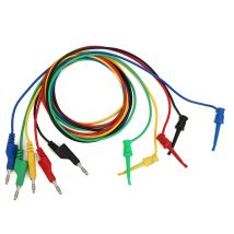 Jeffergarden Fiche Banane Empilable P1045, 5 Pièces, 4mm, 1m, Pour Clip De Test, Multimètre, Cble De Test, Accessoire De Fil