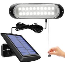 Solar-bewegungsmelder-leuchte, 20 Leds, Teilbares Solarlicht Mit 5 M Leitung, Für Den Außen- Und Innenbereich, Wasserdichte Solarlampe, Zugschalter-
