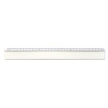 Lineal Minerva 20 Cm Transparent Antifleck Rand Weißer Anschnitt