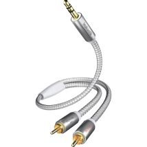 In-akustik Premium Ii - Audiokabel (3,5 Mm Klinke, 2 Cinch-stecker, 1,5 M), Farbe White