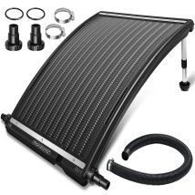 Monzana Panel Solar Para Piscina 112x55x14cm Pead 10000l/h Adaptador Ø32/38mm Pies Aluminio Desmontable Calentador Solar Piscinas 1x 110x69x14 Cm (de)