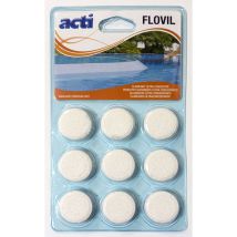Weltico – Flocculanti per piscina FLOVIL – 9 compresse da 11g – Ottimizza la filtrazione e chiarisce l'acqua