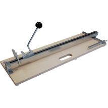 Cortadora de azulejos Hobbyfix – Madera laminada multicapa – Riel de guía metálico robusto – Tope ajustable – 4 pies de goma antideslizante