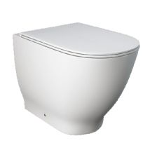 Rak Ceramics – Moon Flush Mount Randlose Vase aus weißem Porzellan – WC ohne Toilettensitz – Technische Kurve und Befestigungsmaterial enthalten