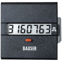 BAUSER Elektronischer Zeitzähler 48 x 48 mm mit Reset IP64 1/100 h Auflösung für Industrie und Nutzfahrzeuge