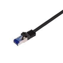 Cable De Conexión Logilink C6a013s Cat.6a S/ftp Ultraflex De 0,25 M, Color Negro
