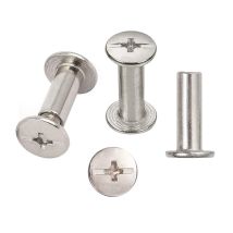 Starlight - 30 Sets Of Chicago Binding Screws, Nickel-plated Binding Screws 5 Mm X 15 Mm, Silver-colored
