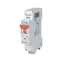 Eaton Moeller 109128 Phase + Neutral Circuit Breaker - Resistive Terminal, 10 A, 4.5 Ka (in 60898) Cbe C (plgc4-c10/1n)