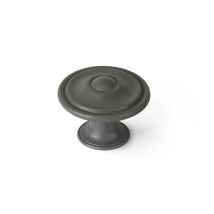 Pomo En Zamak Con Acabado Gris Ceniza, Dimensiones: 35x35x26mm, Ø: 35mm -