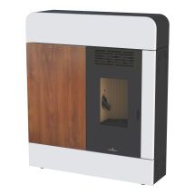 Bronpi - Bricosol Estufa De Pellet Extraplana Modelo Dora 12 Kw Marfil