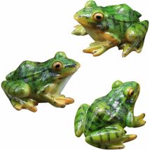 Kartokner - 3pcs Grenouille Miniature Décoration Jardin Grenouille Simulation Animaux Décoration Ornements De Statue De Grenouilles Décoration De 
