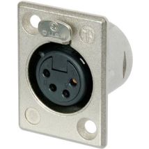 Neutrik Nc4fp1 Connettore Xlr Presa A Pannello Contatti Dritti Numero Poli (num): 4 Argento 1 Pz.