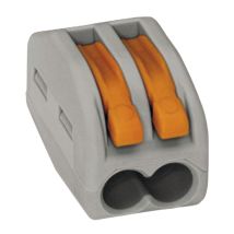 Wago - 222-412-50 222 Verbindungsklemme Flexibel: 0.08-4 Mm² Starr: 0.08-2.5 Mm² Polzahl: 2 50 St. Gra