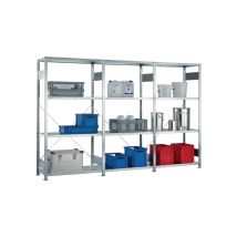 Steckregal H2000xb3000xt400mm Grund-/anbaur.verz.12stahlb.trgf150kg Feldl.1650kg - 9000452999 - Meta