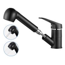 Auralum Grifo De Cocina Extraíble Con 2 Modos De Rociador, Grifo Cocina De Latón Giratorio 360° Grifo De Fregadero Monomando Mezclador Para Agua Frío 