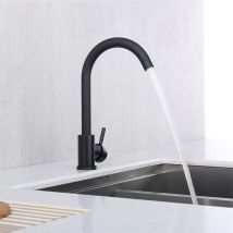Miscelatore Da Cucina Nero Rubinetto Da Cucina Ruotabile A 360° Miscelatore Per Lavello In Acciaio Inox Nero