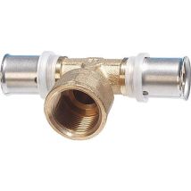 Raccord A Sertir P. Multi, Th Piece En T Avec Filet Femelle 16x2mm - 1/2" - 16x2mm