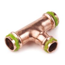 Kupfer Pressfitting Sudo-press T-stück Mittelabgang Reduziert 15 X 12 X 15 Mm Kontur V Dvgw