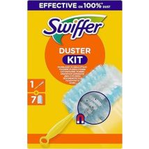Swiffer Staubmagnet Starter-set (1 Griff + 7 Nachfülltücher) Fängt Und Schließt 3-mal Mehr Staub Und Haare Ein Als Herkömmliche Staubwedel