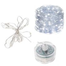 Lampade Da Albero Natalizio A 10 Led Bianco Freddo A Batteria