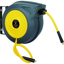 Enrouleur Pneumatique 20m 3/8' – Flexible Polymère Hybride – Pression De Travail 20 Bars – Raccord Orientable – Luro
