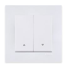 Interrupteur Pour Volet Roulant Blanc – Ensemble Complet Avec Plaque – 217/01e Exen