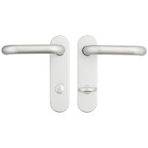 WC Drückergarnitur U-Form – Domoferm – Aluminium F1 – 88 mm – Vierkantstift 8,5 mm – Universal