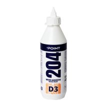 Colla Per Legno Point 204 Wood Fix D3 – Forte Adesione, Asciugatura Rapida, Resistente All’acqua – Interno/esterno – 500 Ml.