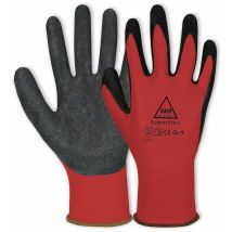 Gants De Sécurité Hase Gants De Travail En Latex Superflex, En 388, En 420, Taille 9, Rouge/noir