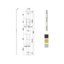 Gâche électrique AGB – 22x238 mm – Hauteur, Fonctionnement de la gâche, Largeur, Forme, Finition métal